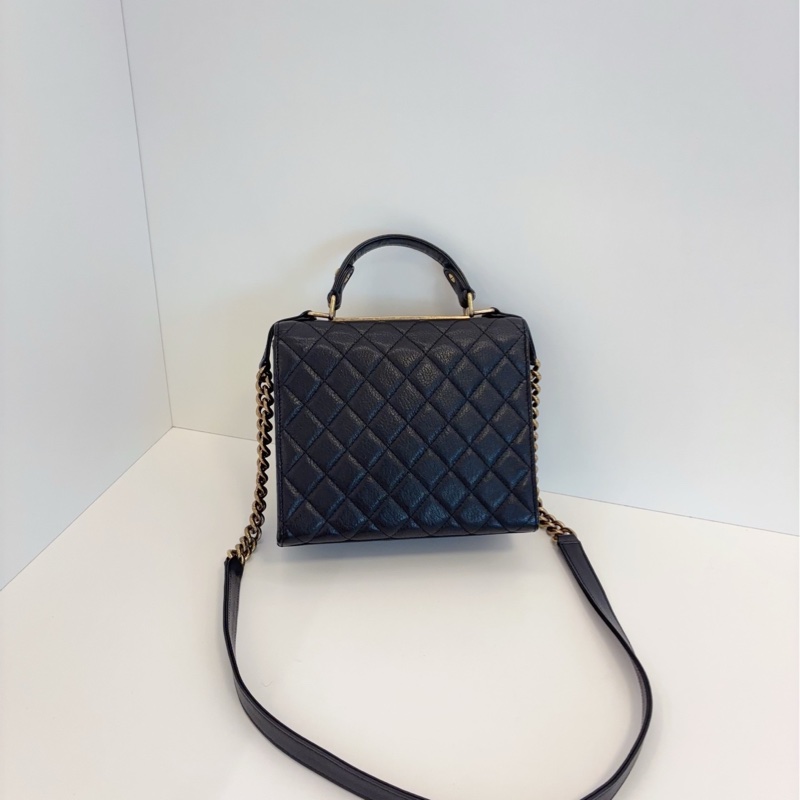 Chanel香奈兒 黑金2.55 Kelly Handle復古郵差包-2