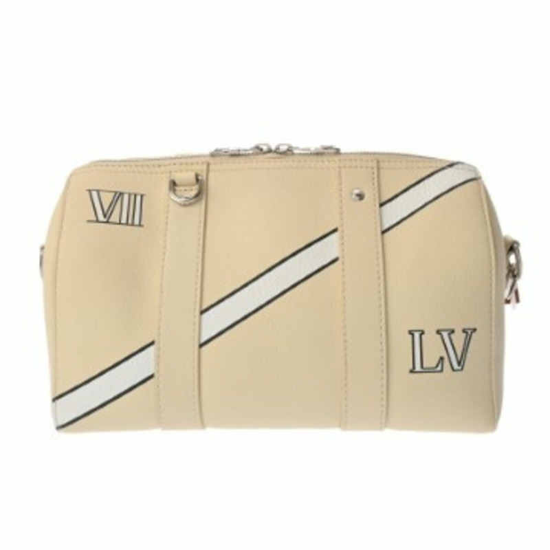 路易威登 City Keepall 2022 春夏款奶油色 M59670 男女小牛皮單肩包 A級二手 Ginzo-0