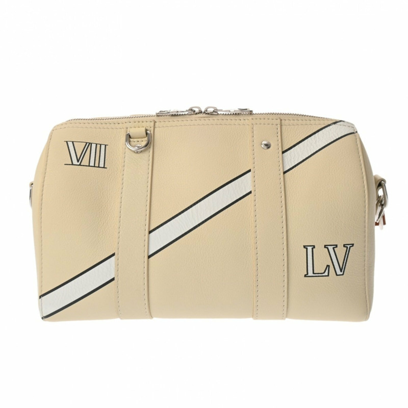 路易威登 City Keepall 2022 春夏款奶油色 M59670 男女小牛皮單肩包 A級二手 Ginzo-1