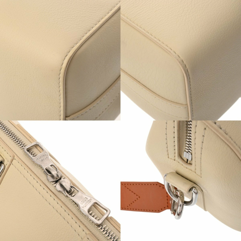 路易威登 City Keepall 2022 春夏款奶油色 M59670 男女小牛皮單肩包 A級二手 Ginzo-9