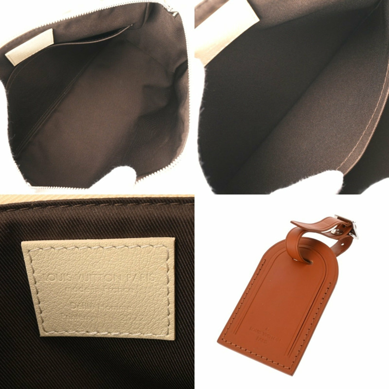 路易威登 City Keepall 2022 春夏款奶油色 M59670 男女小牛皮單肩包 A級二手 Ginzo-10