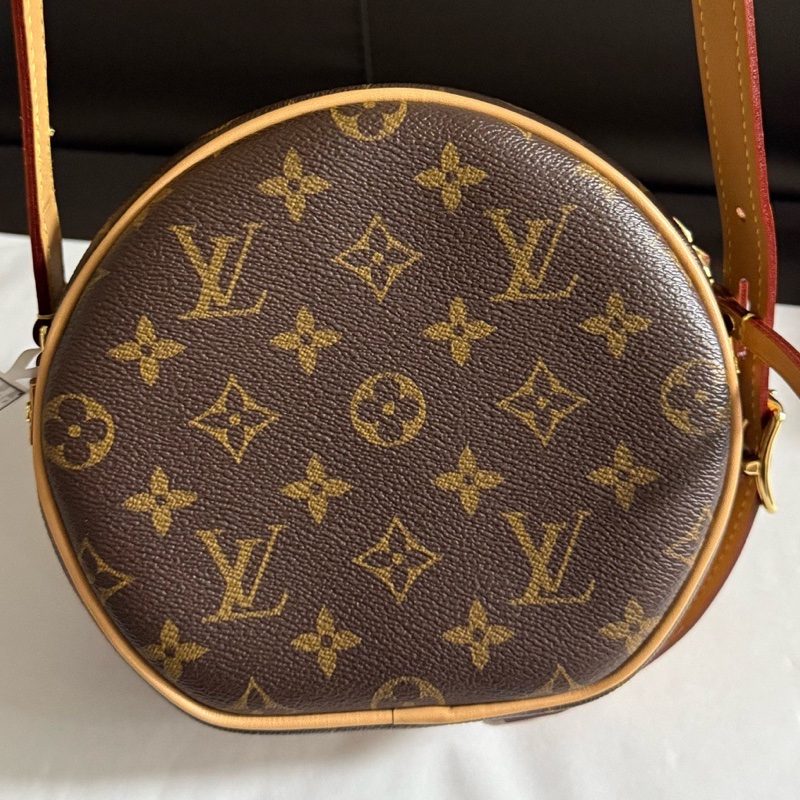 99新 Louis Vuitton路易威登老花小號圓餅包單肩斜挎包 有塵袋芯片款 尺寸：長17cm 寬7cm-2