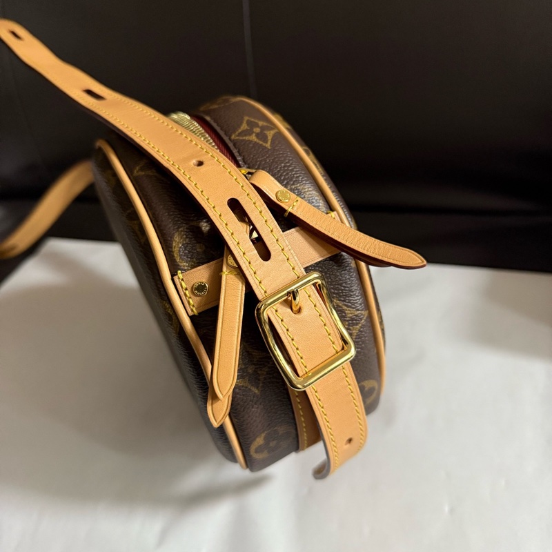 99新 Louis Vuitton路易威登老花小號圓餅包單肩斜挎包 有塵袋芯片款 尺寸：長17cm 寬7cm-3