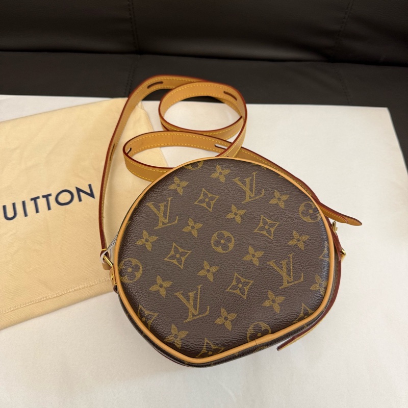 99新 Louis Vuitton路易威登老花小號圓餅包單肩斜挎包 有塵袋芯片款 尺寸：長17cm 寬7cm-4