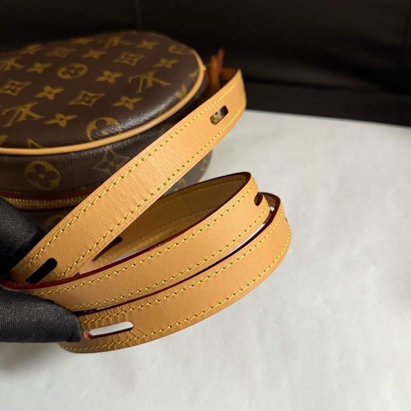 99新 Louis Vuitton路易威登老花小號圓餅包單肩斜挎包 有塵袋芯片款 尺寸：長17cm 寬7cm-6