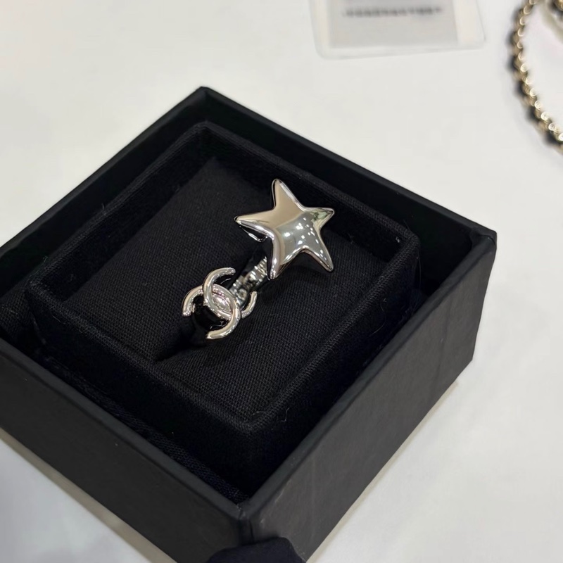 Chanel香奈兒26S銀色星星戒指-2