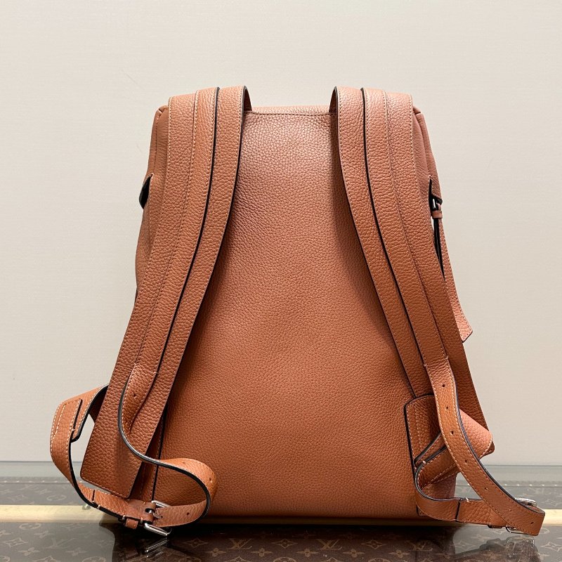 ️LOEWE 老款Military棕色 粒面牛皮後背包34*39*15 98新配件塵袋-5