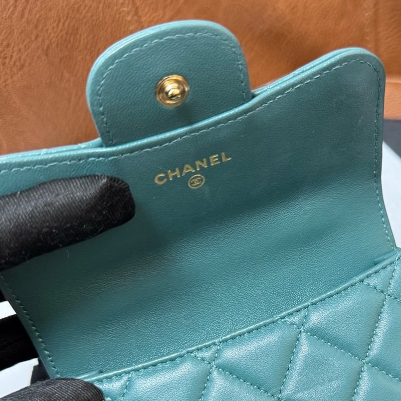 CHANEL 21k綠色手柄公文包mini 31開有卡 復古綠搭配復古五金 超洋氣 成色很好-10