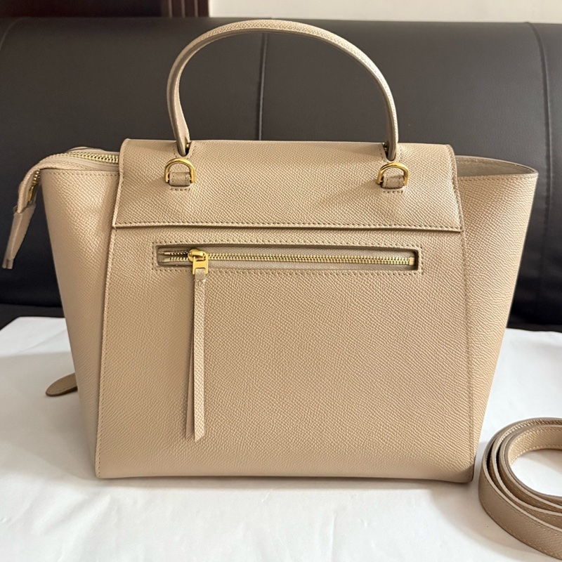 CELINE賽琳思琳 奶茶色牛皮鯰魚包micro手提單肩斜挎包 尺寸:24×20×13cm。-1