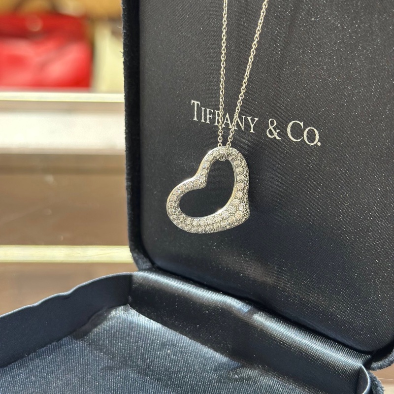 Tiffany蒂芙尼满钻爱心项链-4