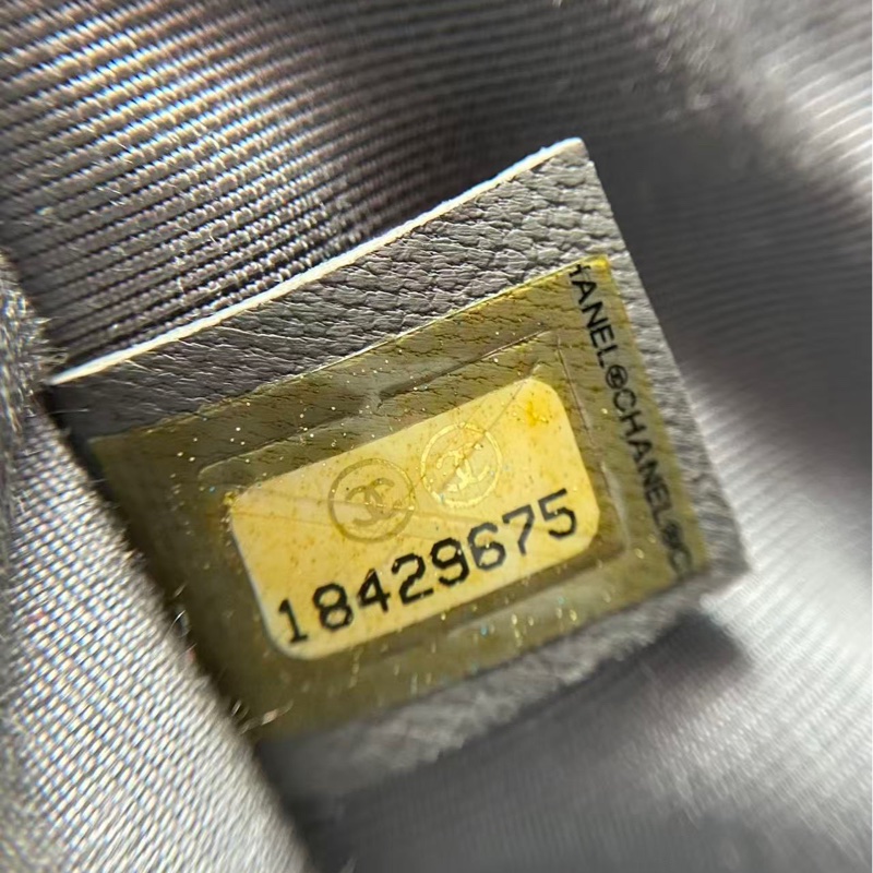 CHANEL/香奈兒荔枝紋牛皮季節CF鏈條包紅色,鐳射18開-10