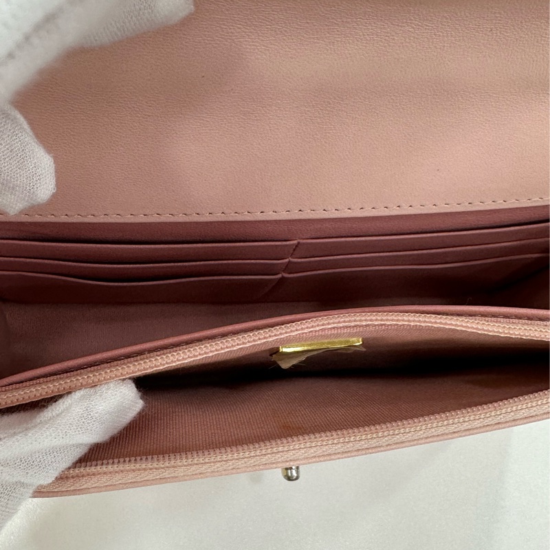 Chanel 香奈兒 23k 粉紅山茶花手柄woc 23年芯片-6