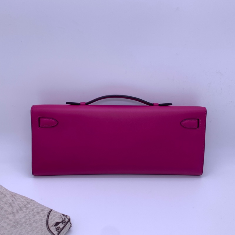 Hermes愛馬仕Kelly cut玫瑰粉swift皮銀扣D刻,配根肩帶就是Woc-3