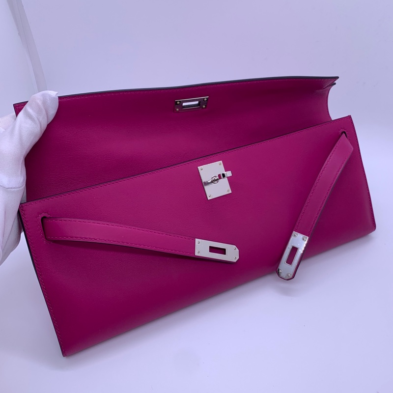 Hermes愛馬仕Kelly cut玫瑰粉swift皮銀扣D刻,配根肩帶就是Woc-5