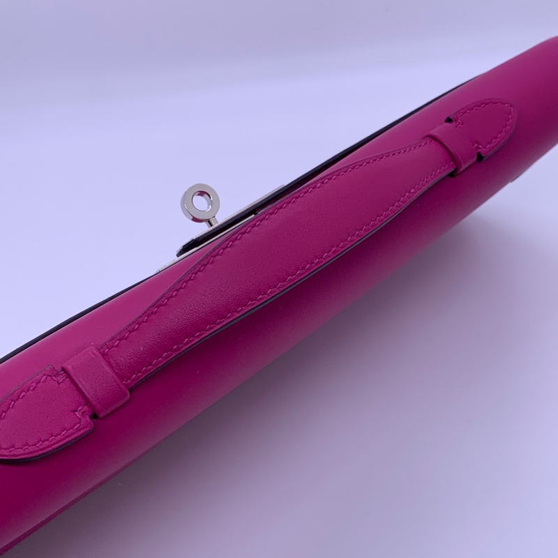 Hermes愛馬仕Kelly cut玫瑰粉swift皮銀扣D刻,配根肩帶就是Woc-7