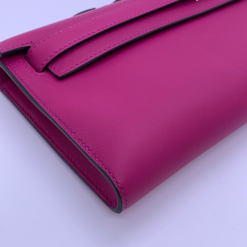 Hermes愛馬仕Kelly cut玫瑰粉swift皮銀扣D刻,配根肩帶就是Woc-10