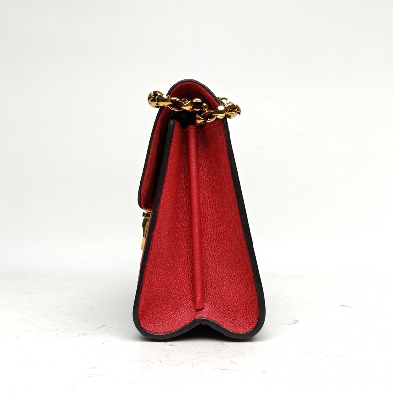 LOUIS VUITTON Victoire維多利亞手袋紅色PVC金扣2017老花-1