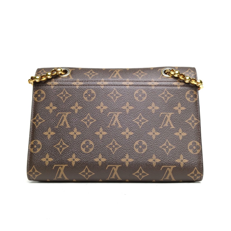 LOUIS VUITTON Victoire維多利亞手袋紅色PVC金扣2017老花-2