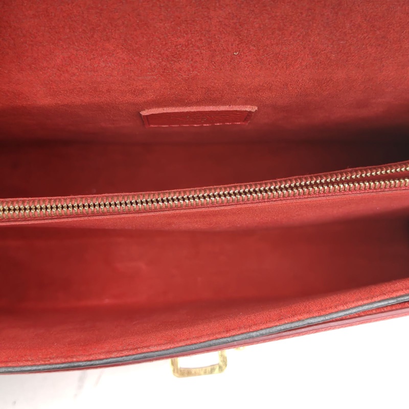 LOUIS VUITTON Victoire維多利亞手袋紅色PVC金扣2017老花-4