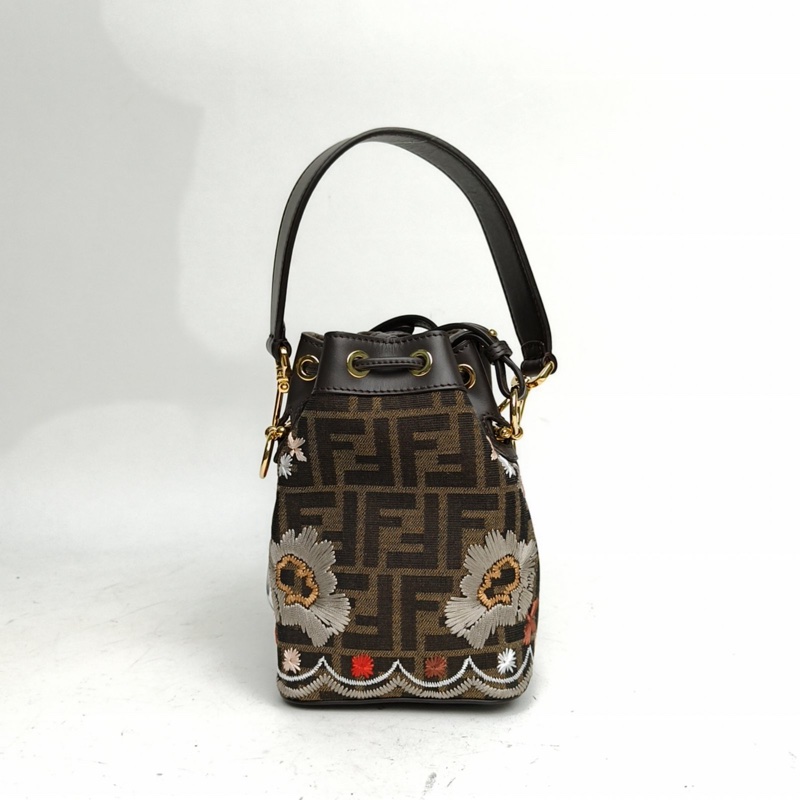 FENDI MONTRESOR迷你水桶包老花帆布金扣-2