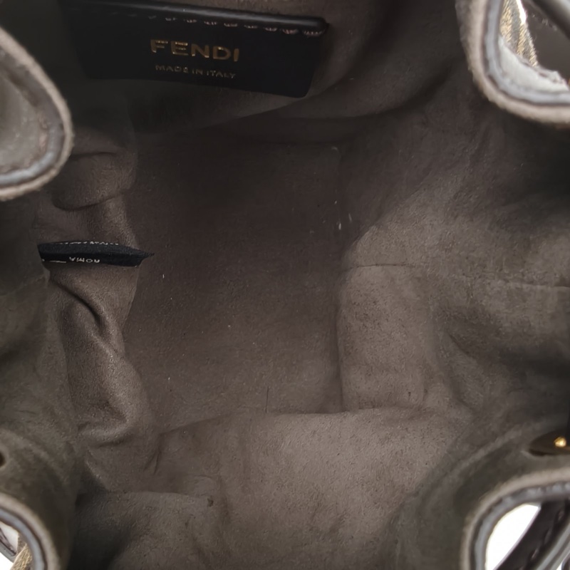 FENDI MONTRESOR迷你水桶包老花帆布金扣-5