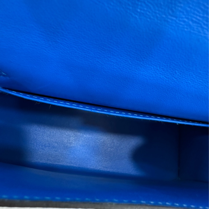 Hermes 愛馬仕 mini kelly 二代 水妖藍金扣 山羊皮 A刻 有購證-9
