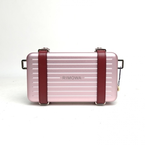 DIOR Rimowa日默瓦聯名鋁鎂合金盒子包粉色銀扣2019