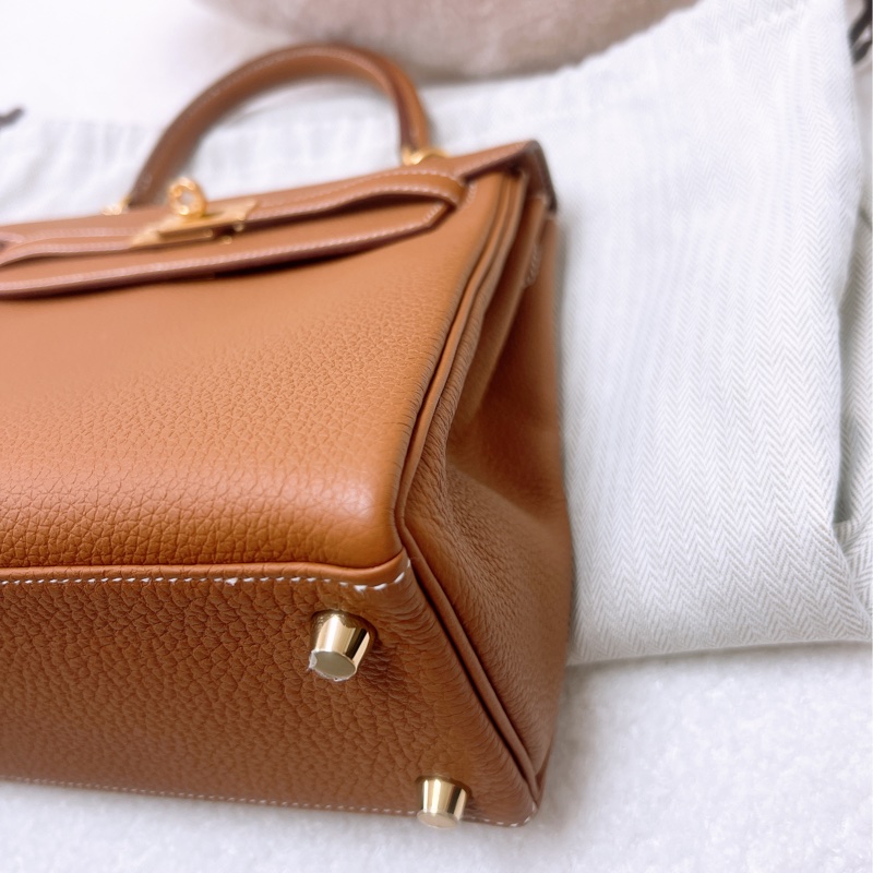 閒置 Hermes kelly 25 金棕金釦 U-3