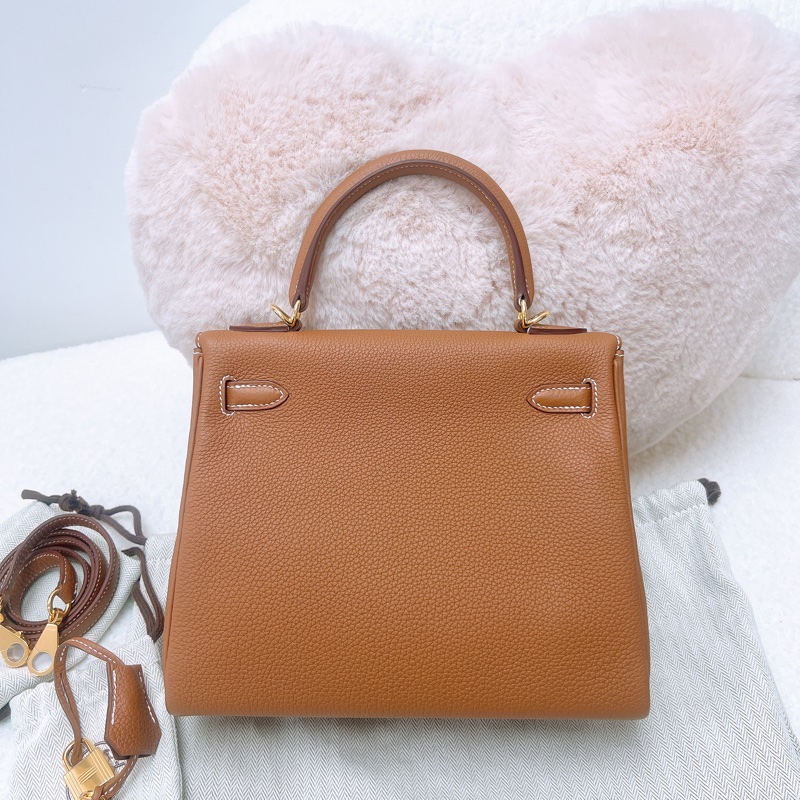 閒置 Hermes kelly 25 金棕金釦 U-6