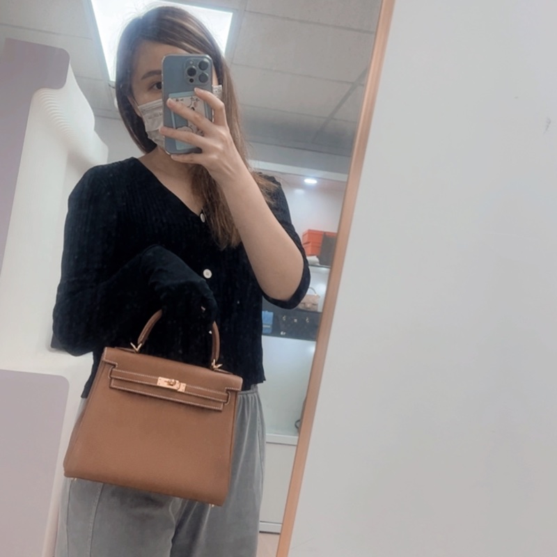 閒置 Hermes kelly 25 金棕金釦 U-9