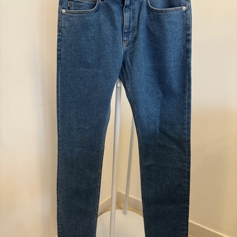 Versace/範思哲 簡約純色直筒牛仔褲 男女同款 藍色