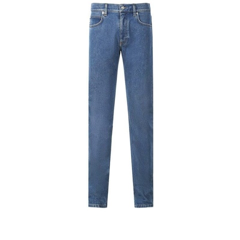 Versace/範思哲 簡約純色直筒牛仔褲 男女同款 藍色