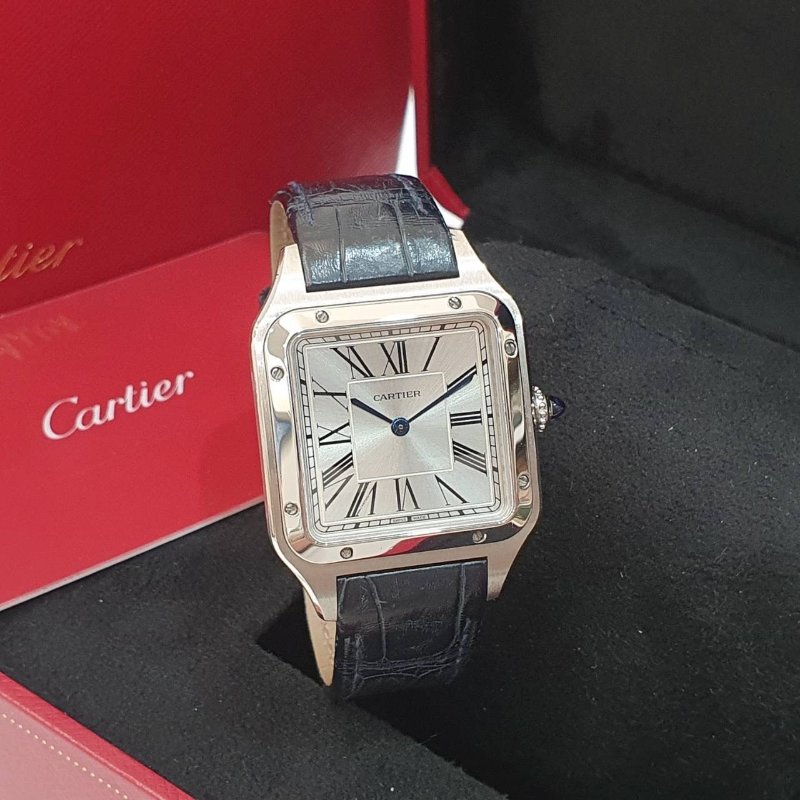 【大眾名錶】Cartier卡地亞 SANTOS-DUMONT 山度士系列 WSSA0022 銀面羅馬刻 大眾名錶G240-1