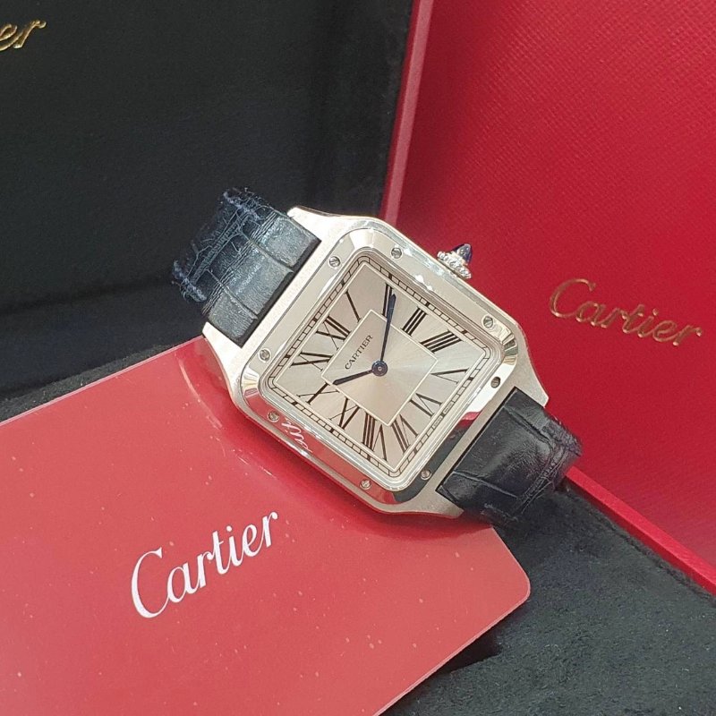 【大眾名錶】Cartier卡地亞 SANTOS-DUMONT 山度士系列 WSSA0022 銀面羅馬刻 大眾名錶G240-2