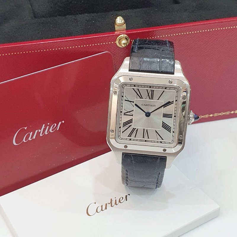 【大眾名錶】Cartier卡地亞 SANTOS-DUMONT 山度士系列 WSSA0022 銀面羅馬刻 大眾名錶G240-3
