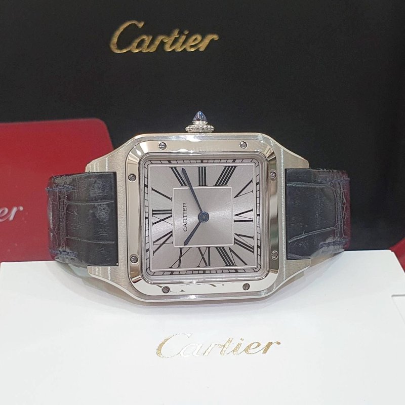 【大眾名錶】Cartier卡地亞 SANTOS-DUMONT 山度士系列 WSSA0022 銀面羅馬刻 大眾名錶G240-4