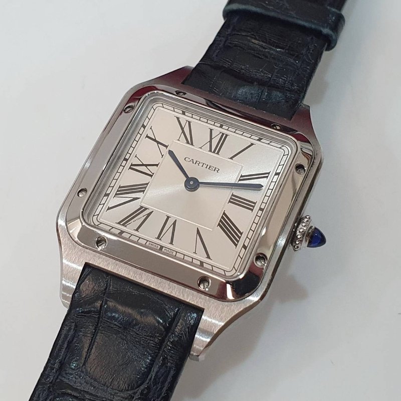 【大眾名錶】Cartier卡地亞 SANTOS-DUMONT 山度士系列 WSSA0022 銀面羅馬刻 大眾名錶G240-8