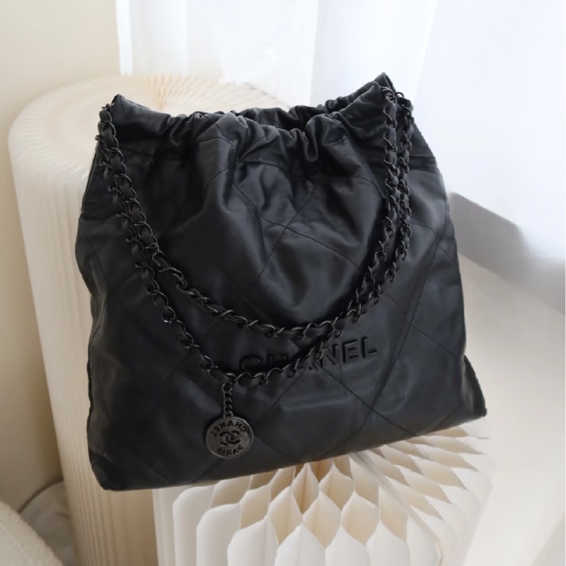 ❄️CHANEL香奈兒22bag SoBlack中號 芯片款🫧-0