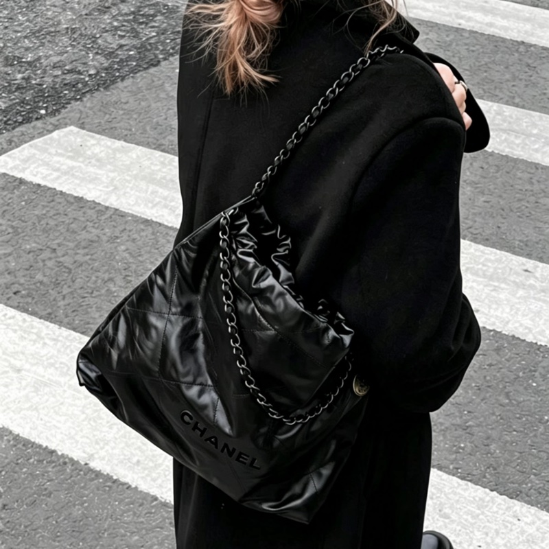 ❄️CHANEL香奈兒22bag SoBlack中號 芯片款🫧-3