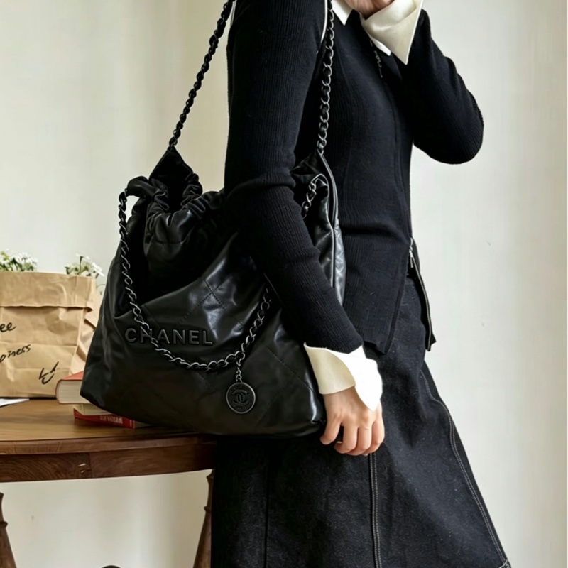 ❄️CHANEL香奈兒22bag SoBlack中號 芯片款🫧-6