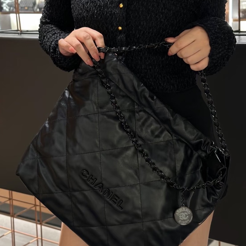 ❄️CHANEL香奈兒22bag SoBlack中號 芯片款🫧-9