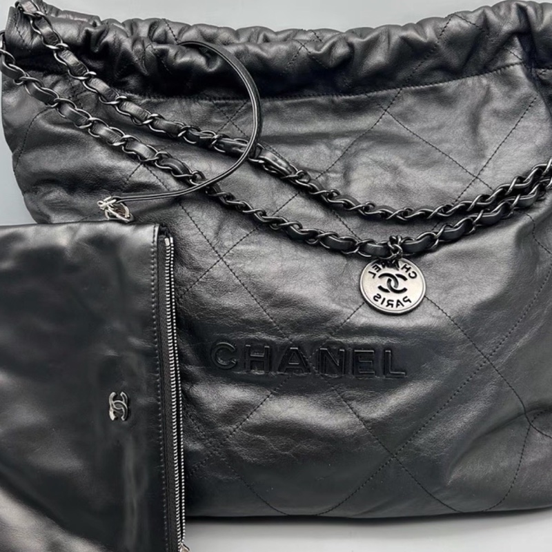 ❄️CHANEL香奈兒22bag SoBlack中號 芯片款🫧-13