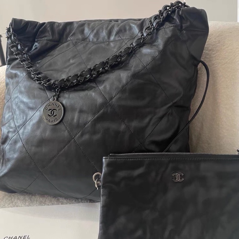 ❄️CHANEL香奈兒22bag SoBlack中號 芯片款🫧-17