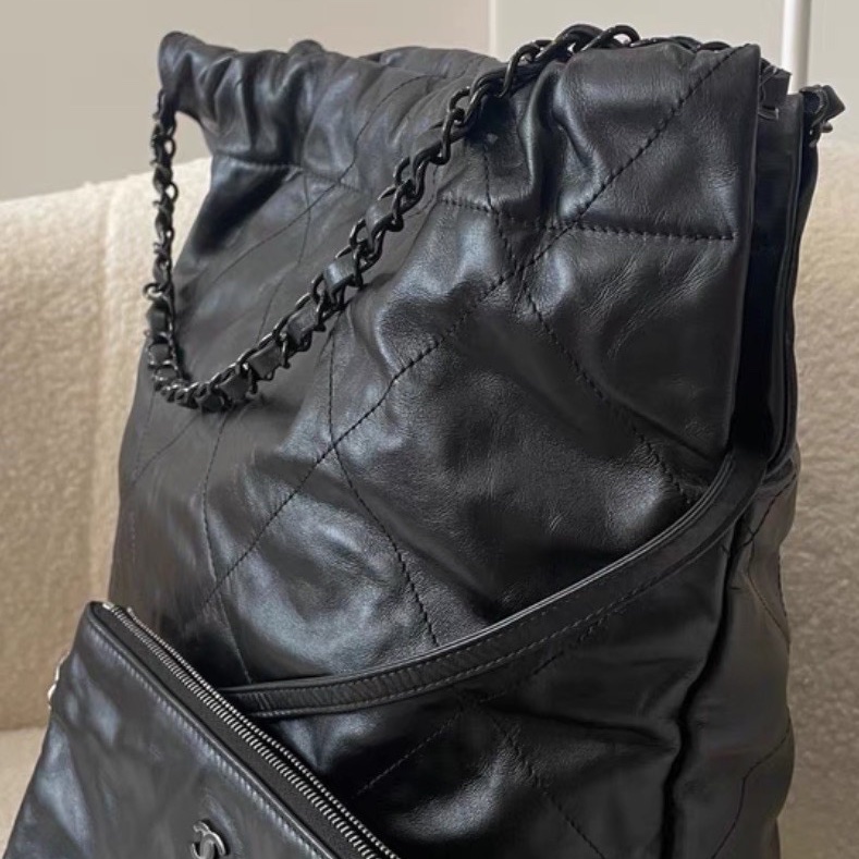 ❄️CHANEL香奈兒22bag SoBlack中號 芯片款🫧-20