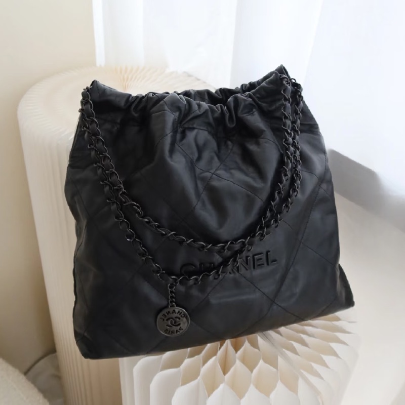❄️CHANEL香奈兒22bag SoBlack中號 芯片款🫧-25