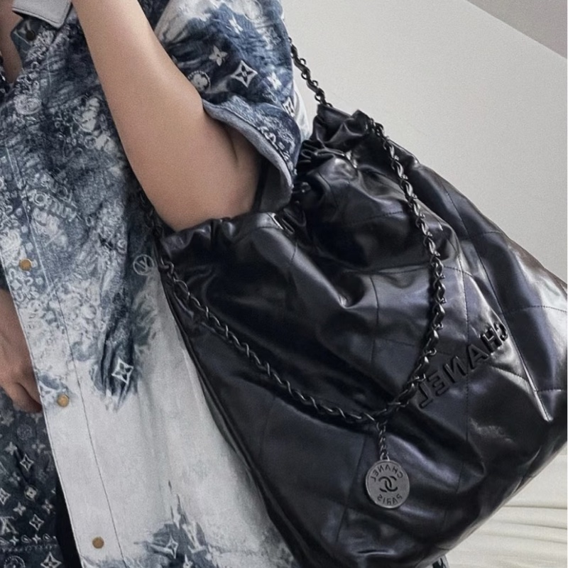 ❄️CHANEL香奈兒22bag SoBlack中號 芯片款🫧-27