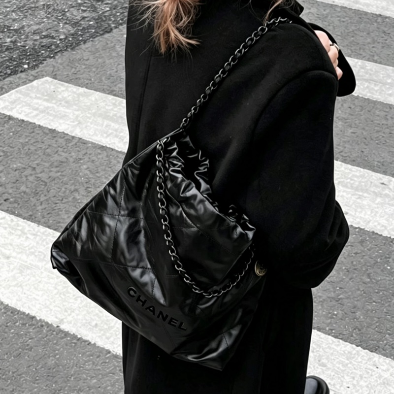 ❄️CHANEL香奈兒22bag SoBlack中號 芯片款🫧-31