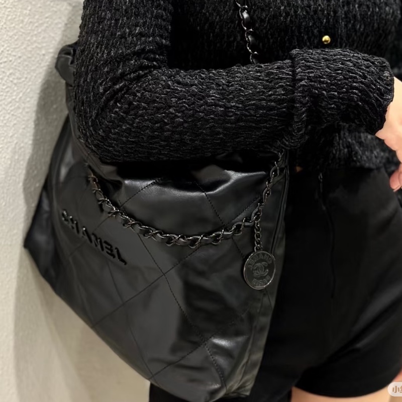 ❄️CHANEL香奈兒22bag SoBlack中號 芯片款🫧-32