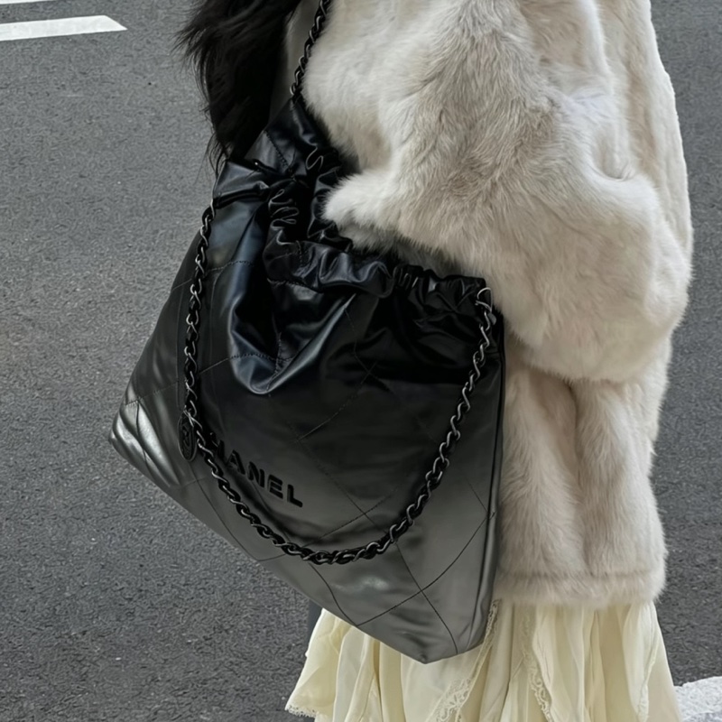 ❄️CHANEL香奈兒22bag SoBlack中號 芯片款🫧-33