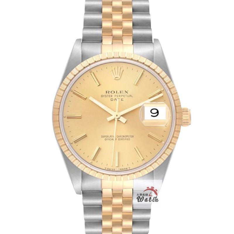 【大眾名錶】ROLEX勞力士 15223 Oyster Perpetual 蠔式市場少有 半金鐵道圈 大眾名錶B1261-0